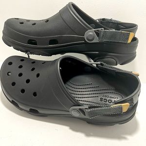 CROCS Classic All-Terrain Men’s Size 12- Two Toned Black Shoe Gray Strap